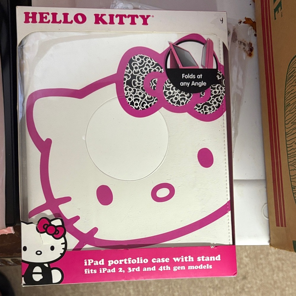 Hello Kitty iPad Case with Stand - Pink and White